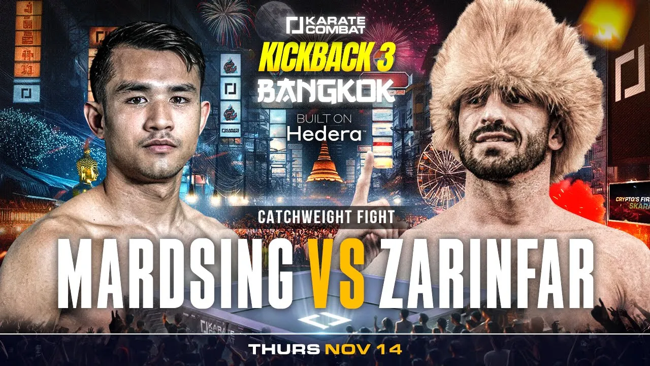 KARATE COMBAT *full fight* | Mardsing vs Zarinfar | KC Kickback 3 background
