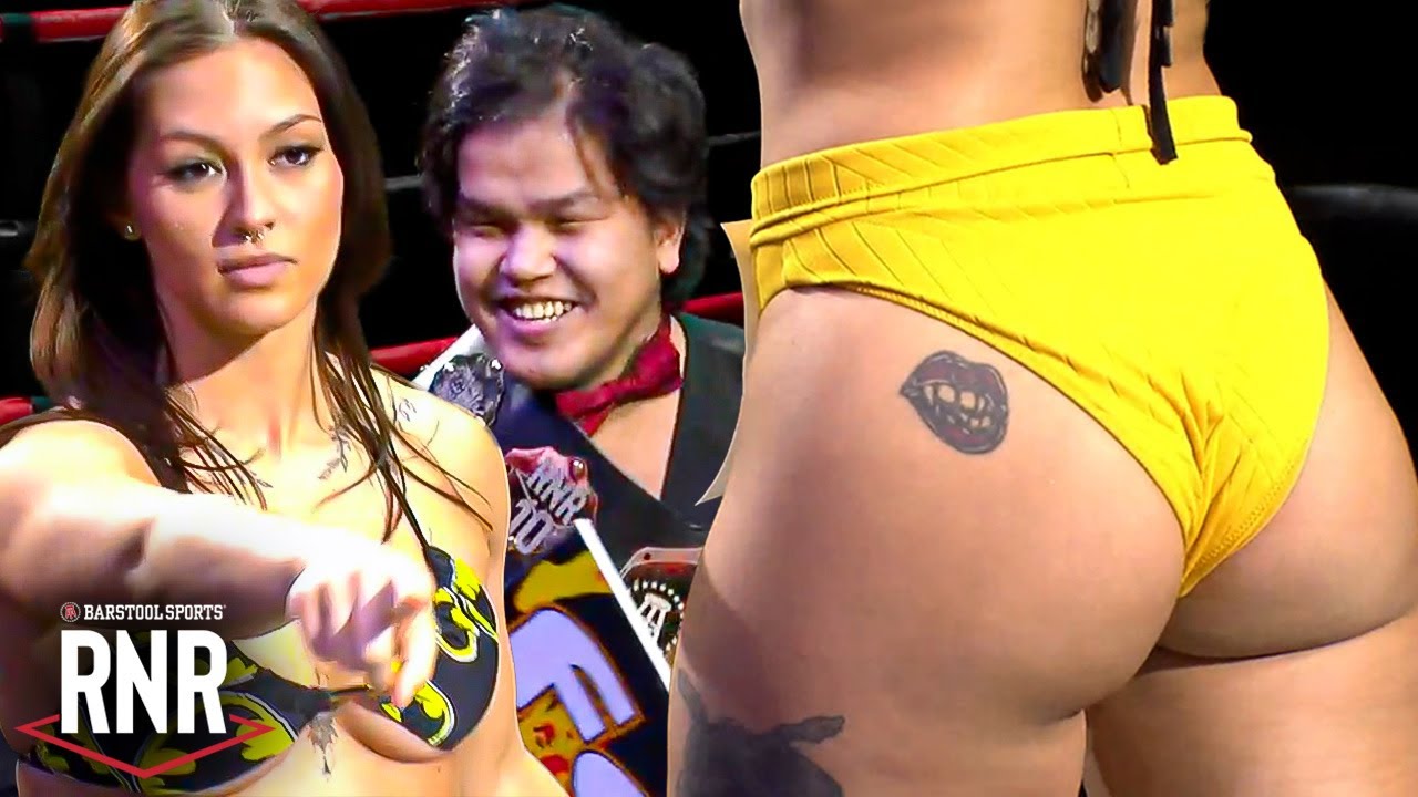 Dwarf Fighter Smacks Ring Girl's Butt