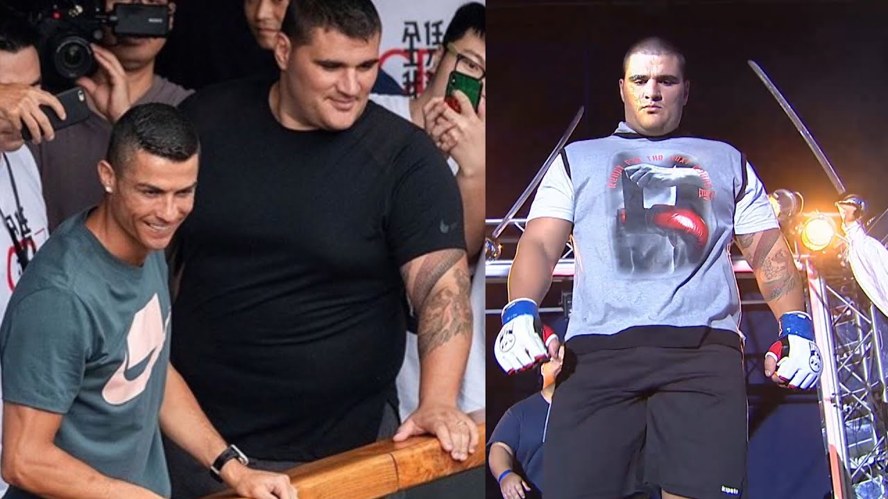 Bodyguard of CRISTIANO RONALDO weighing 140 kg vs fighter! GIANT did not expect such a fight!