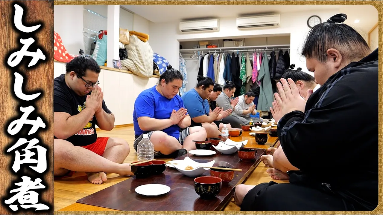 【相撲飯】角煮・牛味噌炒め・ソーセージエッグ・牛カレーちゃんこ鍋 / 1週間の場所休み明けの稽古