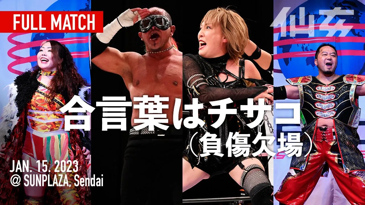 葛西純&松本浩代vs佐々木貴&尾崎魔弓〜2023年1月15日女子プロレスBIG SHOW in仙台サンプラザホール background