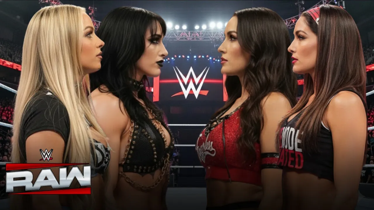 WWE 2K25 - Rhea Ripley & Liv Morgan vs. Nikki Bella & Brie Bella - FULL MATCH : WWE 20 Oct 2025 background