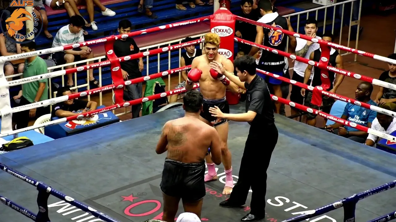 Hassan Vahdanirad Muay Thai Fight at Bangla Stadium ALI'S BOXING GYM Phuket