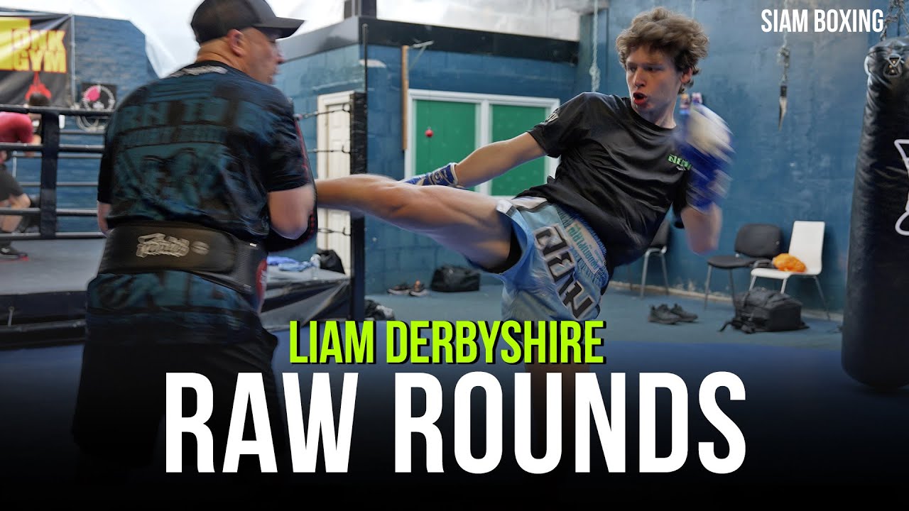 Raw Rounds: Liam Derbyshire - Muay Thai Training | Kiet Muay Thai background