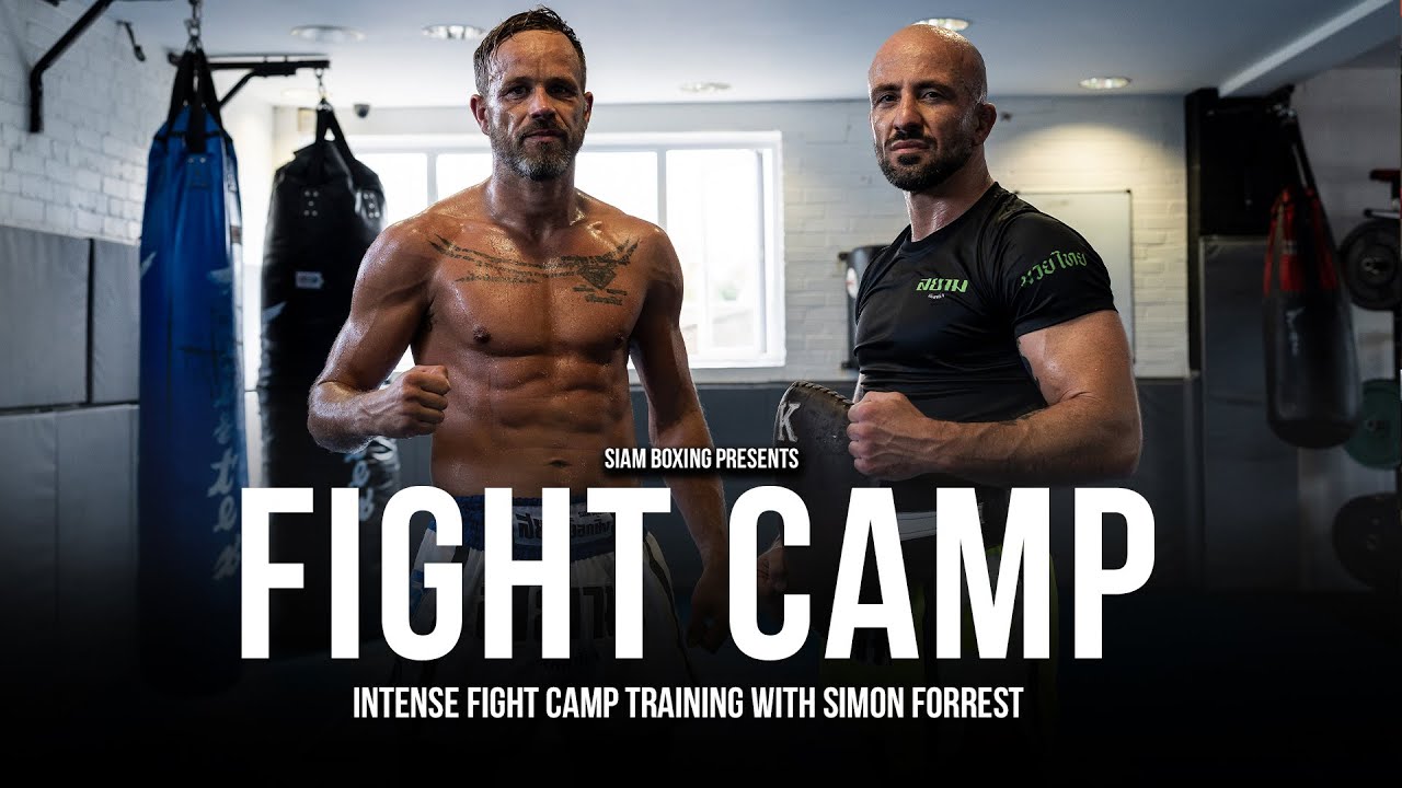 Intense Fight Camp training with Simon Forrest - Siam Boxing background