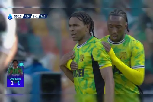 [Goal] Making amends! Pinamonti flicks with his heel, Lauriente follows up to slot home and level the score