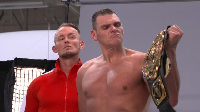 Gunther takes his first photos as Intercontinental Champion: WWE Digital Exclusive, June 10, 2022 background
