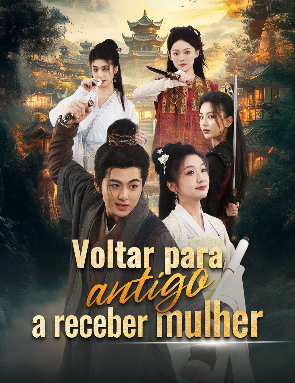 Voltar para antigo a receber mulher poster