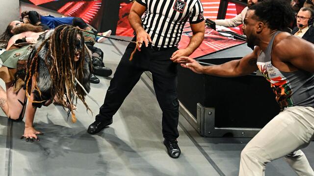Kofi Kingston, Ivar, Valhalla and Xavier Woods cause mayhem in Viking Rules Match background