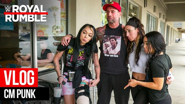 CM Punk surprises Cora Jade: Royal Rumble 2024 Vlog background