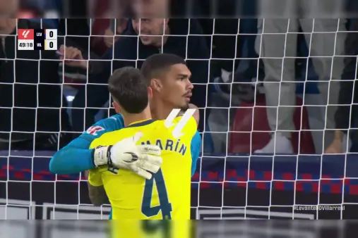 Cortes curls a shot to the far corner, Luis makes a flying one-handed save