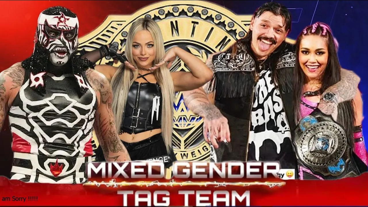 Dominik Mysterio & Roxanne Perez vs Liv Morgan & Jey Uso | Mixed Gender Tag | WWE 2K25#wwe2k24 background