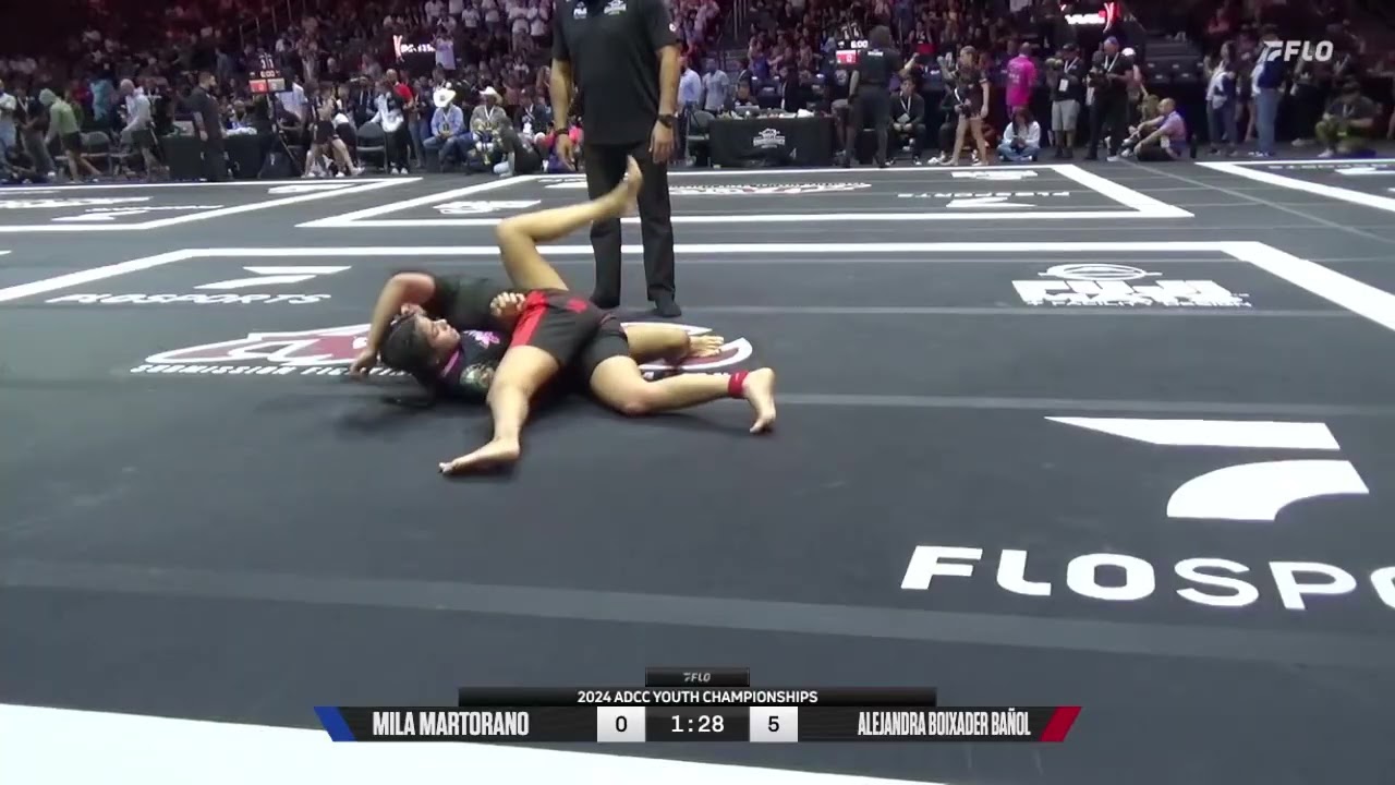 Girl mounted triangle win