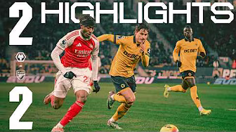 HINCAPIE GRABS FIRST GOAL FOR CLUB IN AWAY DRAW | HIGHLIGHTS | Wolves 2 - 2 Arsenal | Premier League