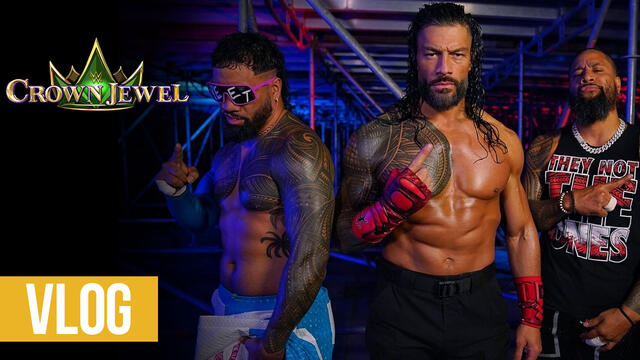 The OG Bloodline rebuild, Cody Rhodes makes history & more: WWE Crown Jewel Vlog background