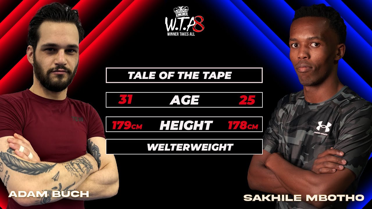 WTA9 Adam bush Vs Sakhile Mbotho background