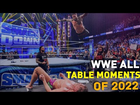 WWE All Table Moments of 2022 background