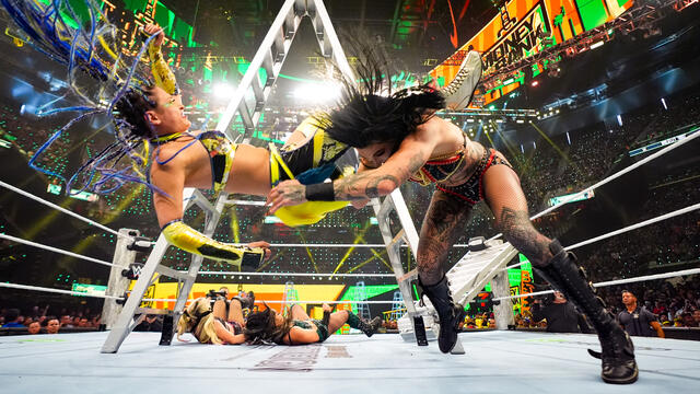 Most INSANE Money in the Bank Ladder Match highlights background