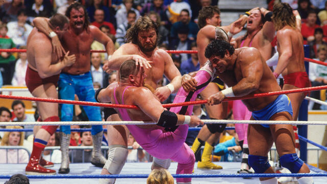 The first Royal Rumble Match reaches an epic conclusion: WWE Greatest Moments: Royal Rumble background