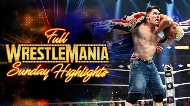 Full WrestleMania 41 Sunday highlights background