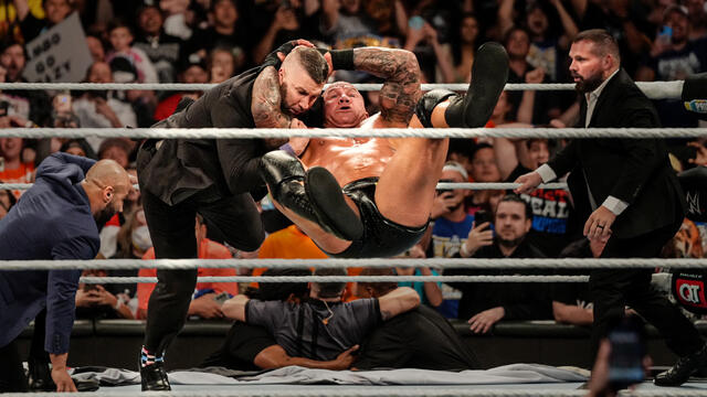 Randy Orton RKOs EVERYONE in main event chaos: Backlash 2025 highlights background