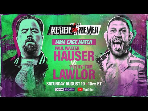 Paul Walter Hauser & Tom Lawlor fight in MMA CAGE MATCH
