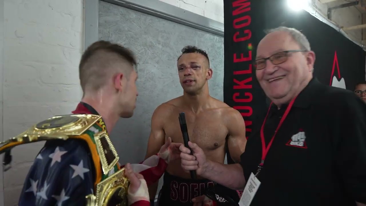 Harry Gigliotti & Kallum Skhane show respect after title fight | FULL Interview w/ Tom Ross | BKB 43 background