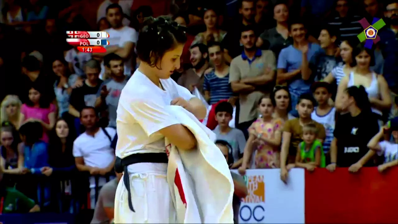 Eteri Liparteliani vs Anna Dabrowska European Youth Olympic Festival Tbilisi 2015 background