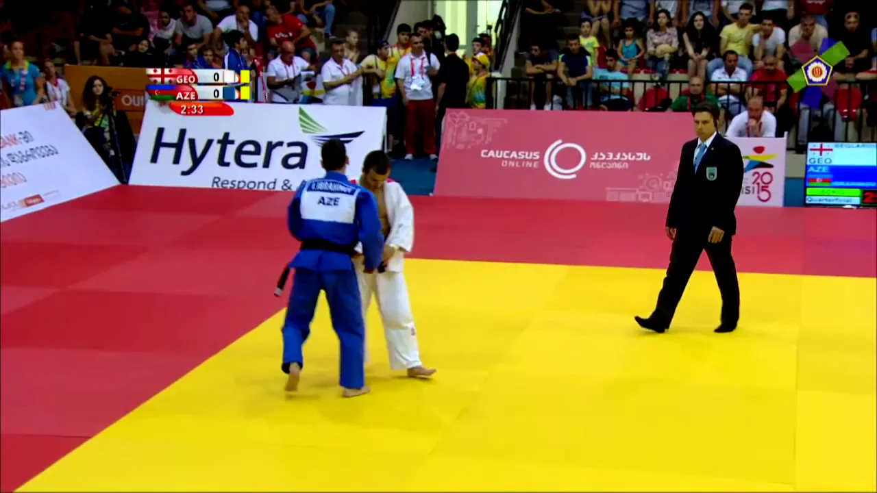 Robinzon Beglarishvili vs Ismayil Ibrahimov European Youth Olympic Festival Tbilisi 2015 backdrop