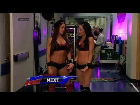 WWE Main Event Brie Bella w/ Nikki Bella Vs Natalya 2014 background