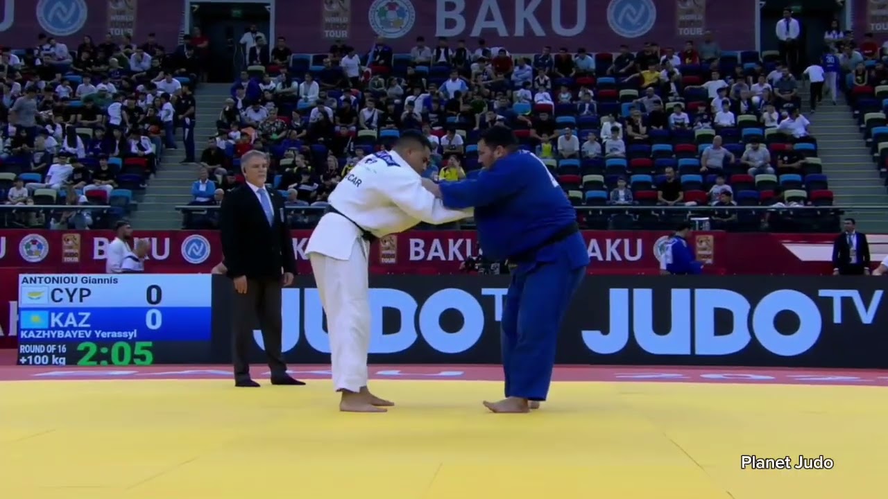 Giannis ANTONIOU 🇨🇾 🆚️ Yerassyl KAZHYBAYEV 🇰🇿 | 2 раунд /+100кг | Большой Шлем Баку 2023