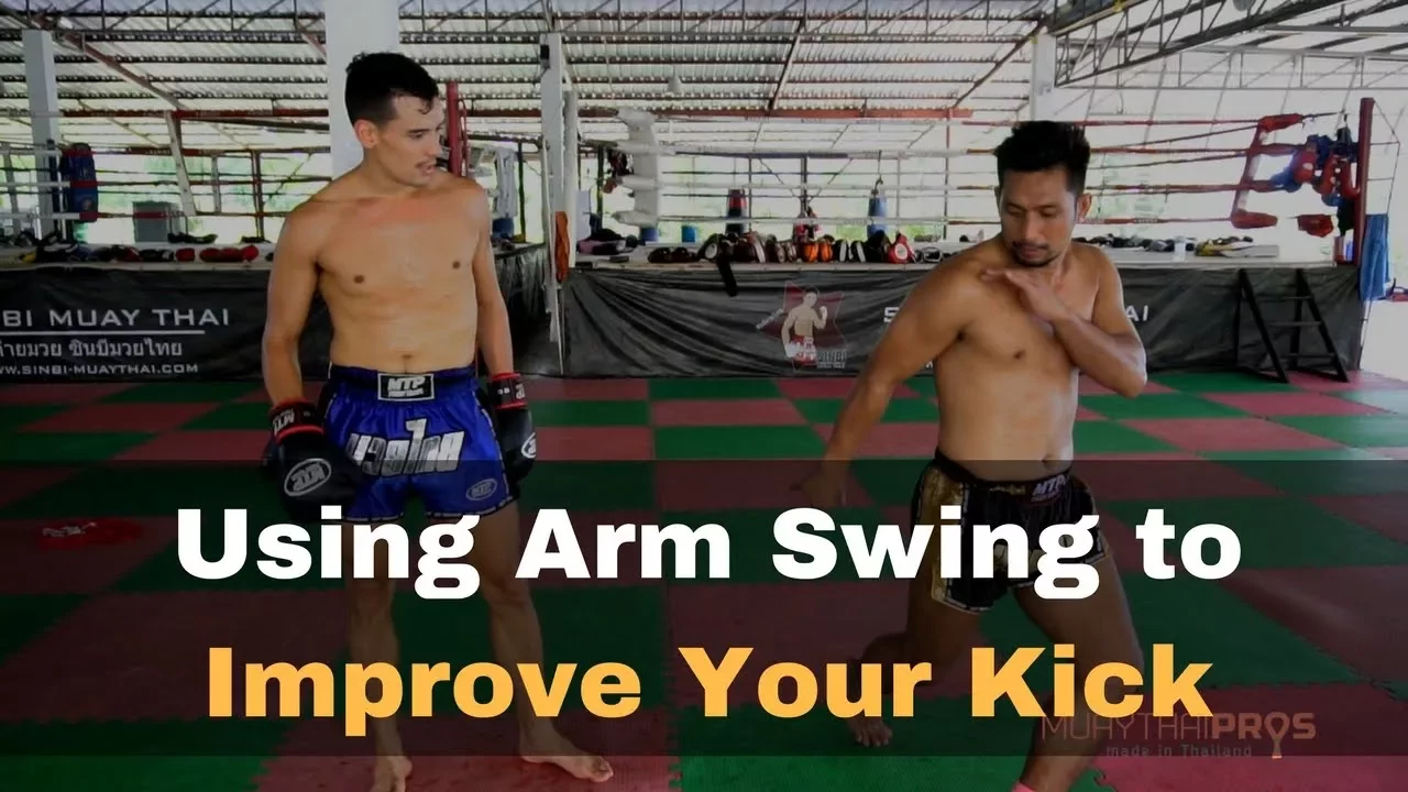 How to Improve Your Muay Thai Kick with Arm Swing backdrop