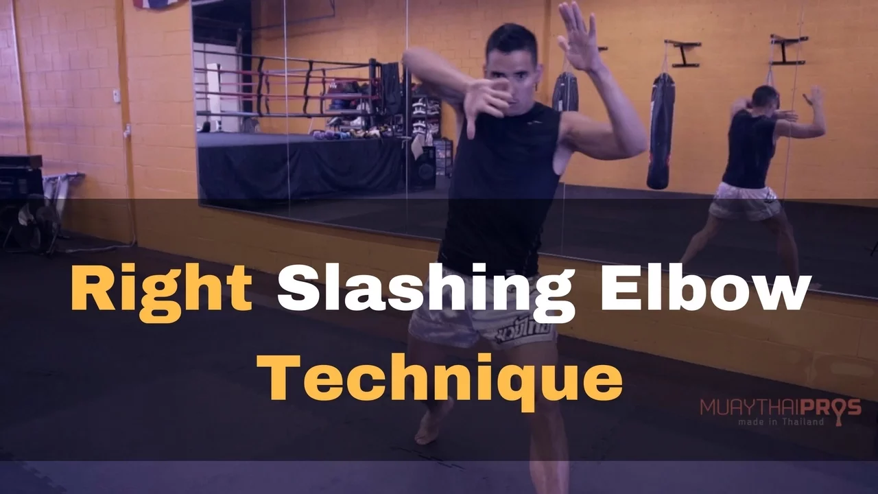 Right Slashing Elbow Strike - Muay Thai Techniques backdrop