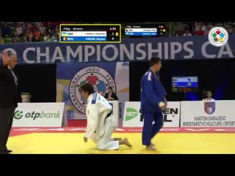 Oleksandr Cherkai vs Razvan Ciolan World Championship Cadets 2015 background