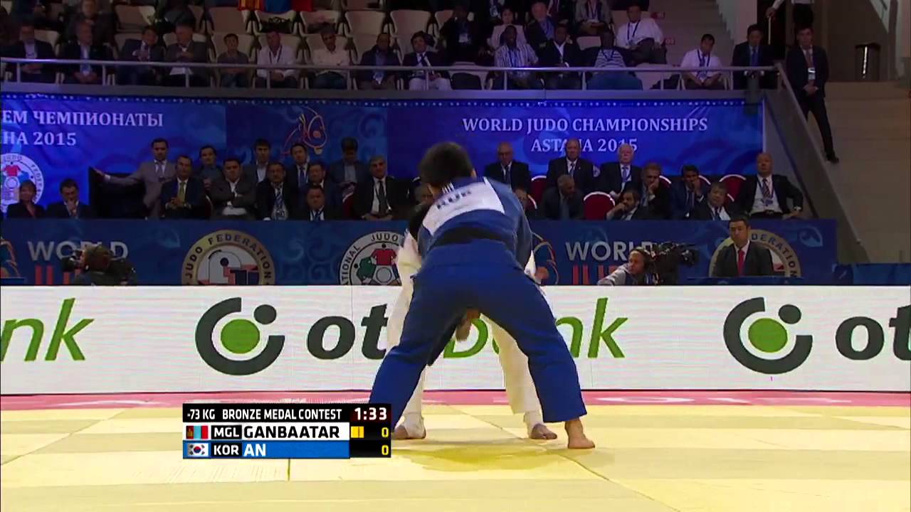 Changrim An vs Odbayar Ganbaatar World Judo Championships 2015 - Astana background