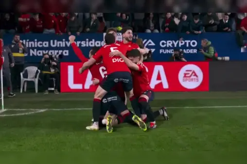 [Goal] Near winner! Raul Garcia beats offside trap, cuts past two Real Madrid players and slots home