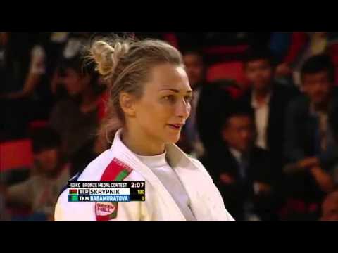 Darya Skrypnik vs Gulbadam Babamuratova World Judo Championships 2015 background