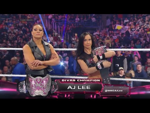 WWE SmackDown Aj Lee vs Cameron Divas Championship 2/28/14