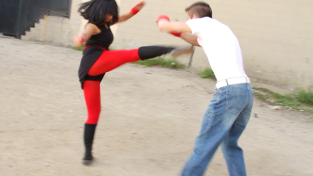 Karate Girl vs Muay Thai Guy | Martial Arts Fight Scene (Slug Street Scrappers)