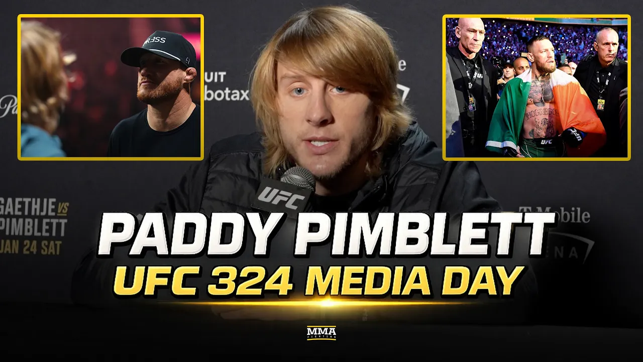 Paddy Pimblett Talks Justin Gaethje, Ilia Topuria, Conor McGregor, More | UFC 324 | MMA Fighting