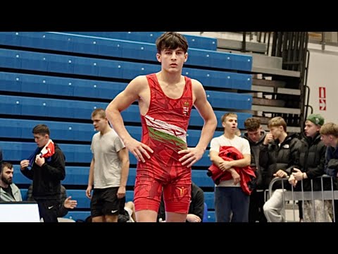 U17 Imre Juhasz (HUN) vs Hayk Tsatryan (ESP) 65kg. Greco-roman boys youth wrestling. B-cam-man