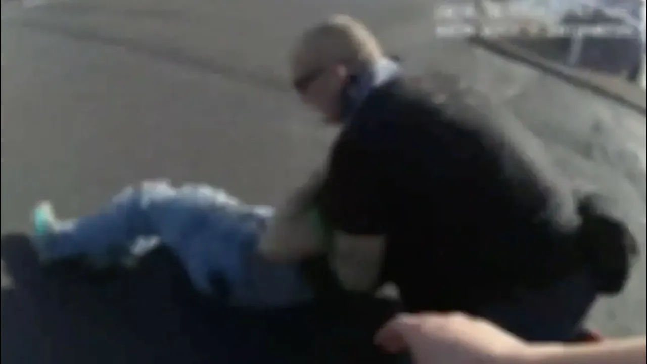 Jiu-Jitsu Black Belt Takes Suspect To The Ground During Confrontation With Police Officer background