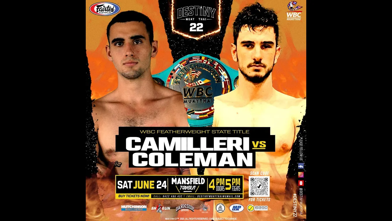Luca Camilleri Vs Finn Coleman - Destiny Muaythai 22