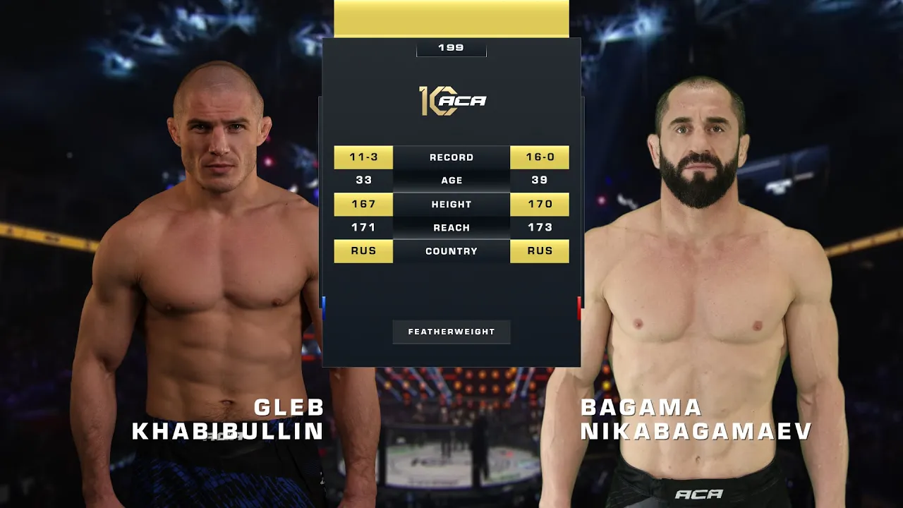 Глеб Хабибуллин vs. Багама Никабагамаев | Gleb Khabibullin vs. Bagama Nikabagamaev | ACA 199