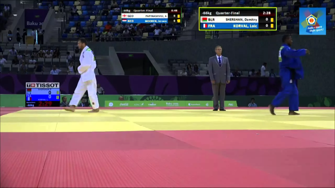 Loic Korval vs Dzmitry Shershan European games Baku 2015