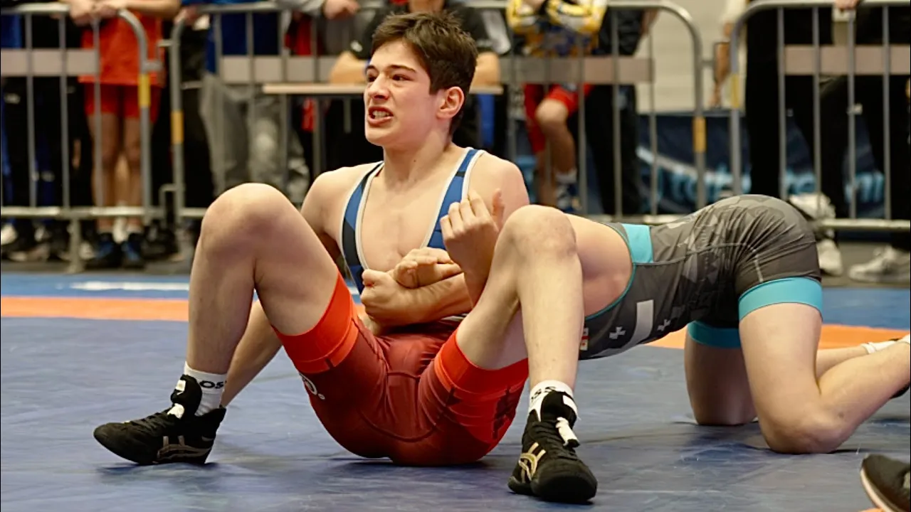 U15 Sultan Kusht (FIN) vs Girogi Vashakhmadze (GEO) 57kg final! Greco-r boys youth wrestling. B-cam