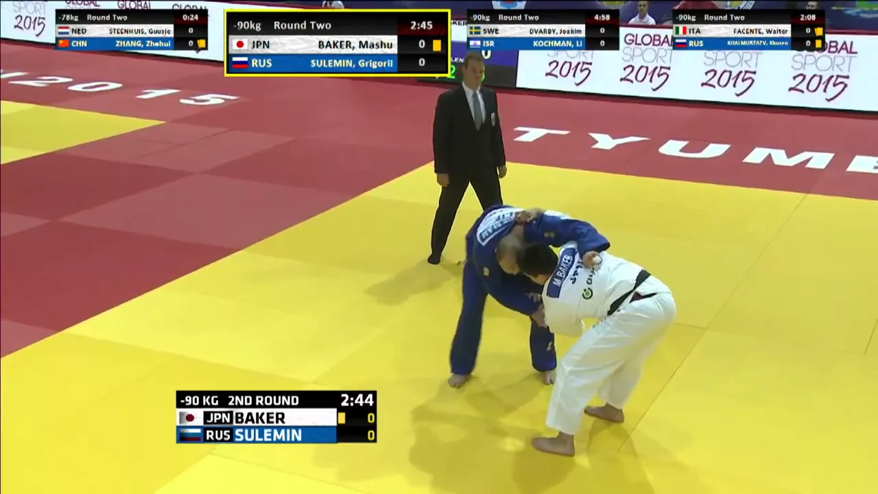 Mashu Baker vs Grigorii Sulemin Grand-Slam Tyumen 2015 background