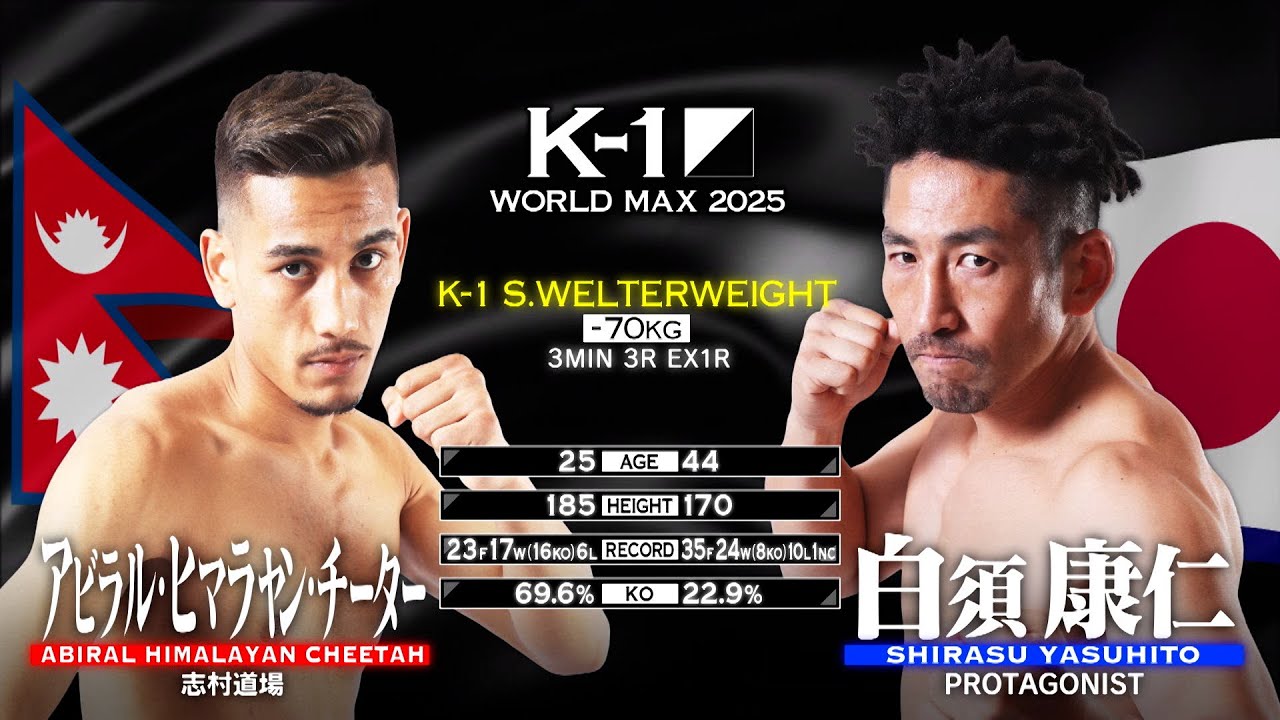 Abiral Himalayan Cheetah vs Shirasu Yasuhito | FULL FIGHT | K-1 WORLD MAX 2025 - Feb 9, 2025