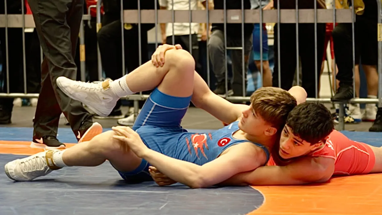 U15 Abdulkadir Celik (TUR) vs Süleyman Umut Sahinol (TUR) 68kg final! Greco-r boys wrestling. B-cam