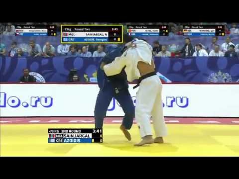 Nyam-Ochir Sainjargal vs Georgios Azoidis Grand-Slam Tyumen 2015 background